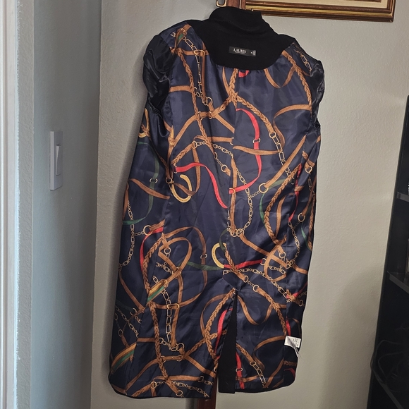 Ralph Lauren Alecia Regal Navy Coat Gold Crest Size 14 - Picture 2 of 11